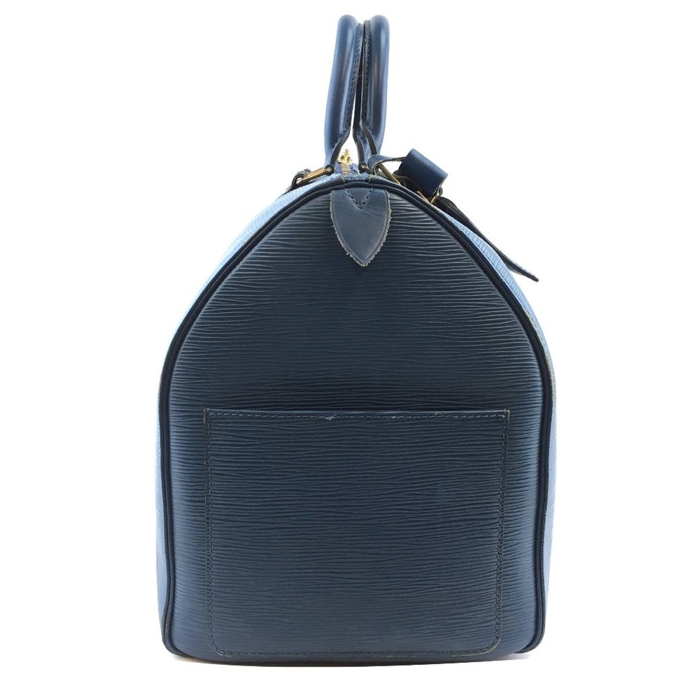 Duffle Keepall 50 Boston Monogram Lv Logo Satchel Gym Blue Epi Leather Travel Ba - Picture 4 of 14